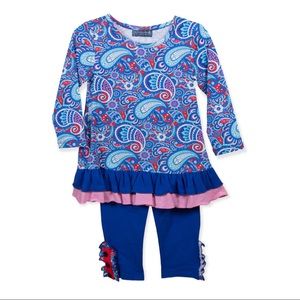 NWT Simply Southern Paisley Outfit Set